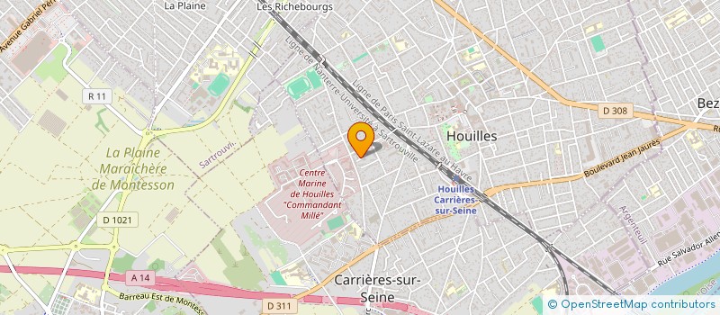 localisation de l'entreprise MADAME SOPHIE DEVEAUX à HOUILLES