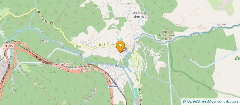 localisation de l'entreprise MADAME SOPHIE DEVILLAZ  SERVOZ