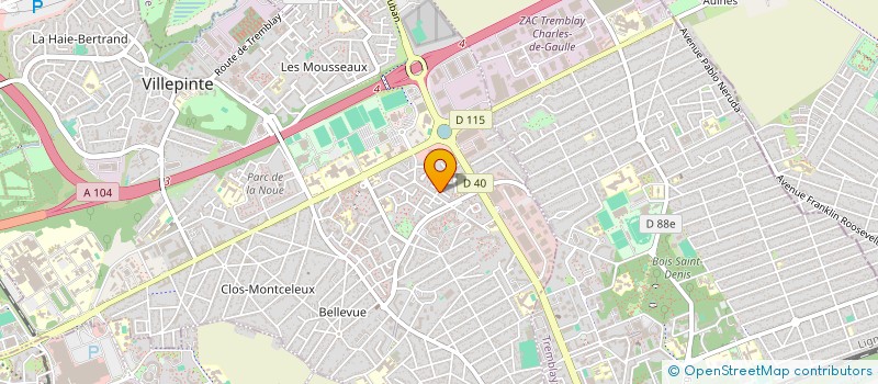 localisation de l'entreprise MADAME SOPHIE DUBOST à VILLEPINTE