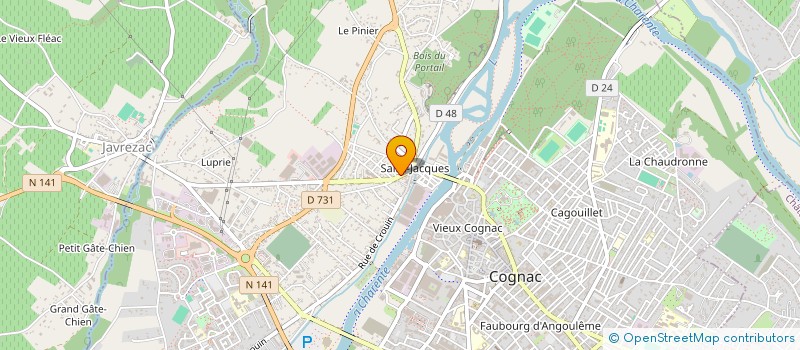 localisation de l'entreprise MADAME SOPHIE DUFOUR à COGNAC