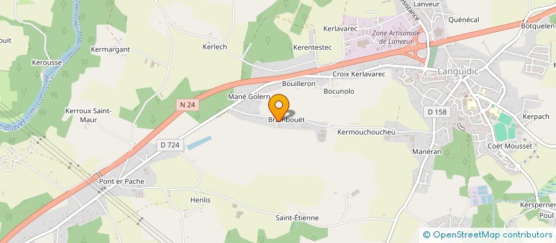 localisation de l'entreprise MADAME SOPHIE EVANNO  LANGUIDIC