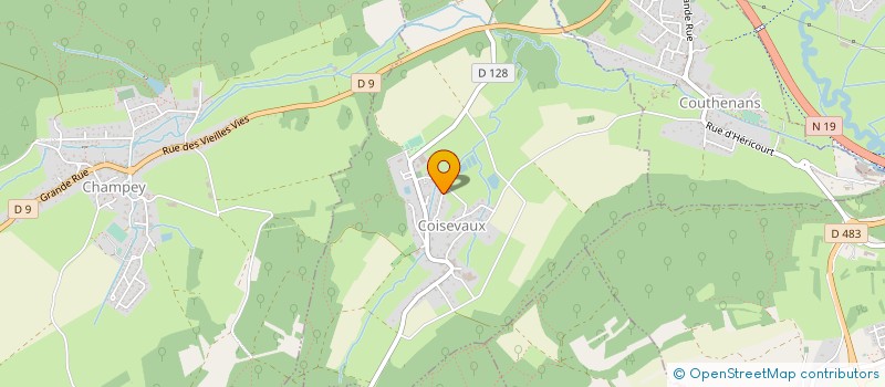 localisation de l'entreprise MADAME SOPHIE FAIVRE  COISEVAUX