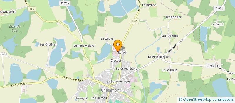 localisation de l'entreprise MADAME SOPHIE FERRIOL à CHALAMONT
