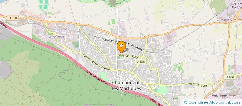 localisation de l'entreprise MADAME SOPHIE FRANCES  CHATEAUNEUF-LES-MARTIGUES