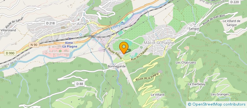 localisation de l'entreprise MADAME SOPHIE FRANKLIN  PEISEY-NANCROIX