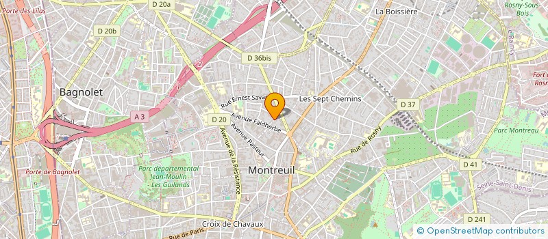 localisation de l'entreprise MADAME SOPHIE FRIEDERICH à MONTREUIL