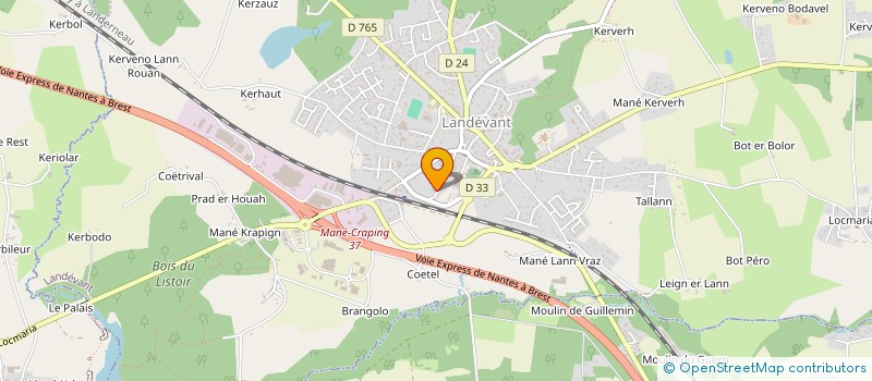 localisation de l'entreprise MADAME SOPHIE FUSTEC  LANDEVANT