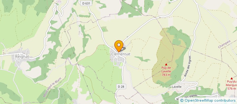 localisation de l'entreprise MADAME SOPHIE GARLOPEAU  CLEMENSAT