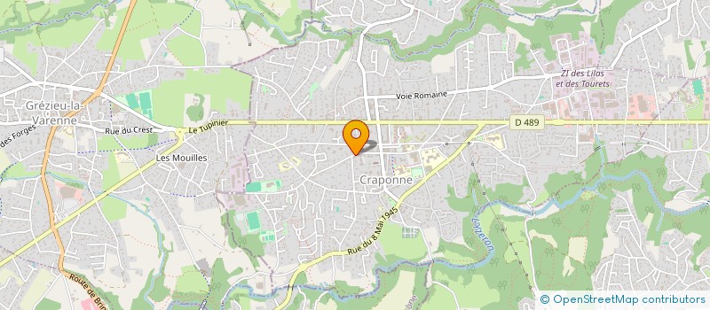 localisation de l'entreprise MADAME SOPHIE GUERIN  CRAPONNE