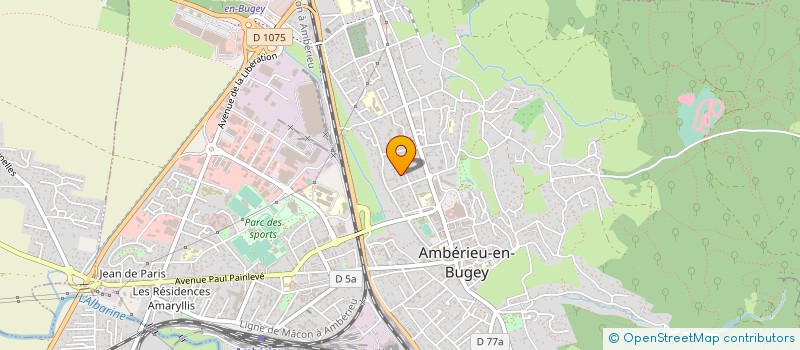 localisation de l'entreprise MADAME SOPHIE GUERRIER  AMBERIEU-EN-BUGEY