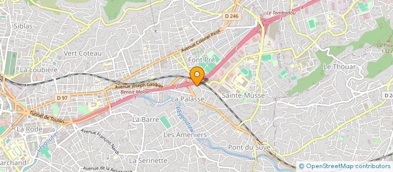 localisation de l'entreprise MADAME SOPHIE HONORAT  TOULON