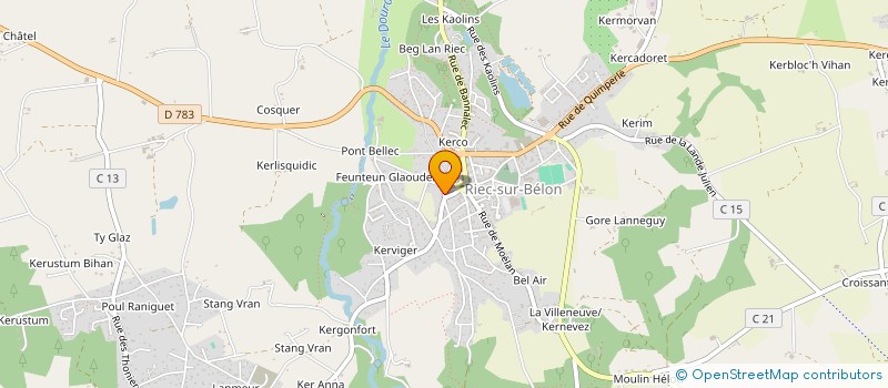 localisation de l'entreprise MADAME SOPHIE HUCHON  RIEC-SUR-BELON