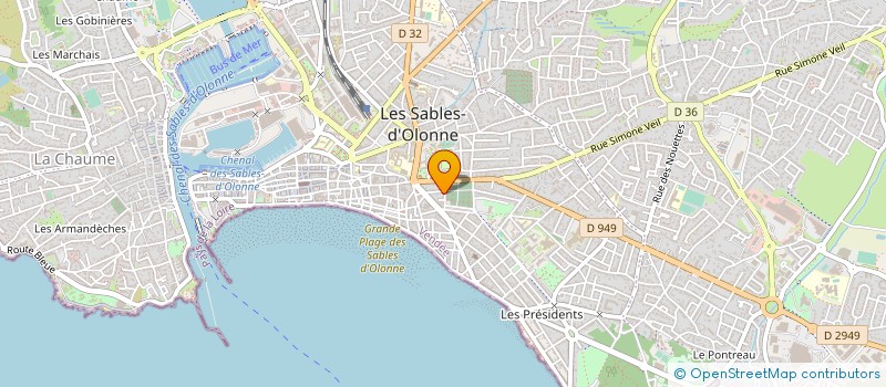 localisation de l'entreprise MADAME SOPHIE HUMEAU à LES SABLES D'OLONNE