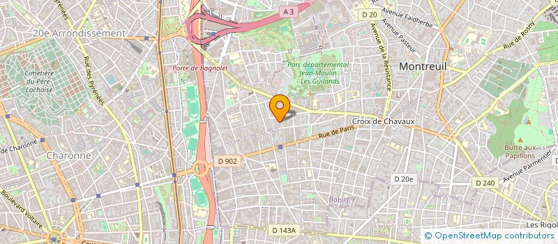localisation de l'entreprise MADAME SOPHIE HURIAUX à MONTREUIL