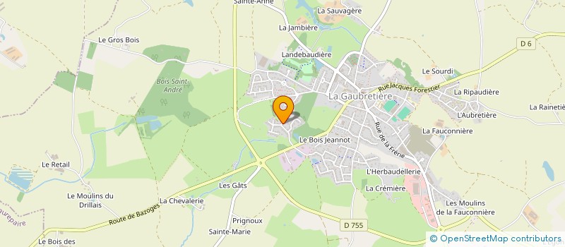 localisation de l'entreprise MADAME SOPHIE JOUANNEAU  LA GAUBRETIERE