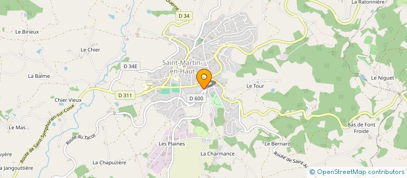 localisation de l'entreprise MADAME SOPHIE JUHANT  SAINT-MARTIN-EN-HAUT