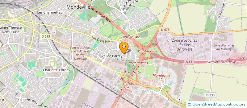 localisation de l'entreprise MADAME SOPHIE LAMBERT  MONDEVILLE