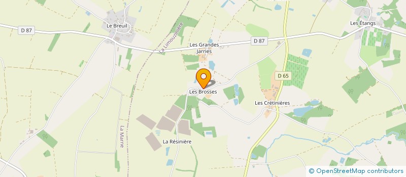 localisation de l'entreprise MADAME SOPHIE LE CAM  LA LIMOUZINIERE