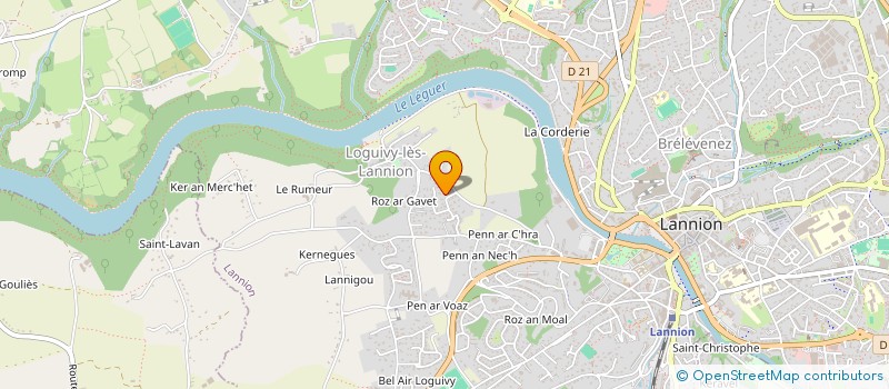 localisation de l'entreprise MADAME SOPHIE LE COAT  LANNION