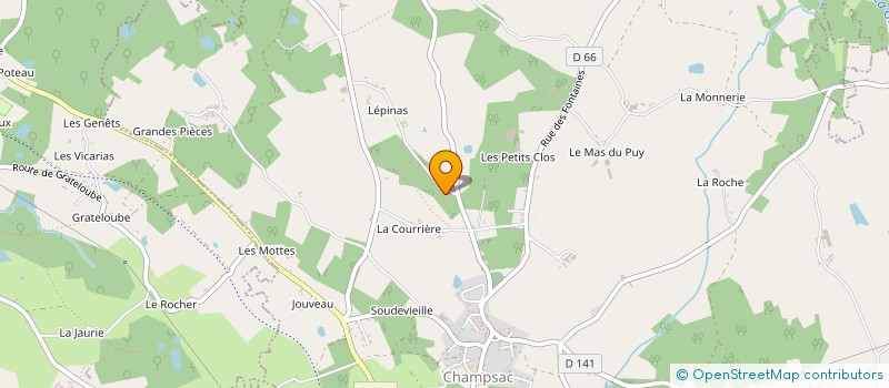 localisation de l'entreprise MADAME SOPHIE LE GAL  CHAMPSAC