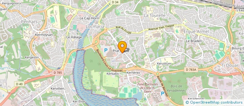 localisation de l'entreprise MADAME SOPHIE LE GUYADER à QUIMPER