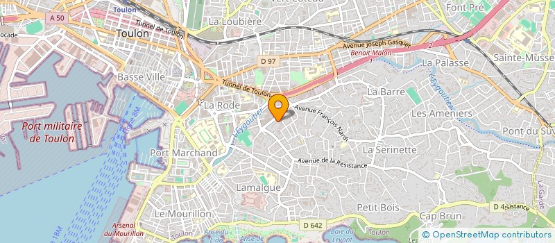 localisation de l'entreprise MADAME SOPHIE LE NOURS  TOULON