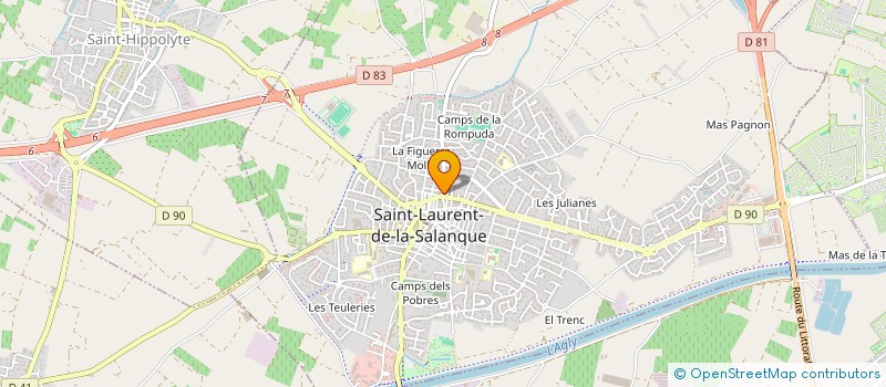 localisation de l'entreprise MADAME SOPHIE LE TOLLEC  SAINT-LAURENT-DE-LA-SALANQUE