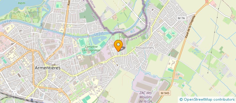 localisation de l'entreprise MADAME SOPHIE LEFEVRE  HOUPLINES