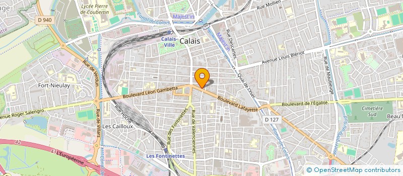 localisation de l'entreprise MADAME SOPHIE LHULLIER  CALAIS