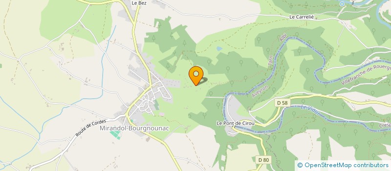 localisation de l'entreprise MADAME SOPHIE MAILLET  MIRANDOL-BOURGNOUNAC