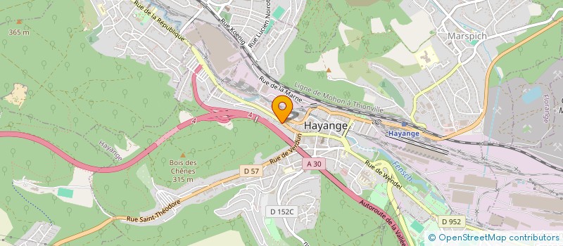 localisation de l'entreprise MADAME SOPHIE MARCHAND  HAYANGE