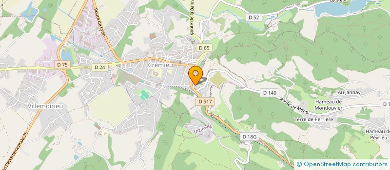 localisation de l'entreprise MADAME SOPHIE MARGUET  CREMIEU