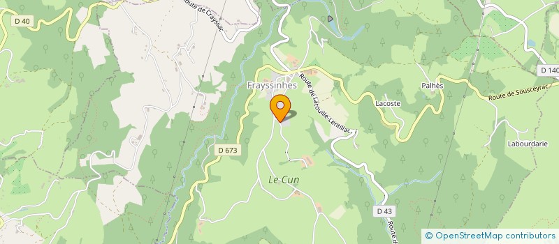 localisation de l'entreprise MADAME SOPHIE MARTIGNAC  FRAYSSINHES