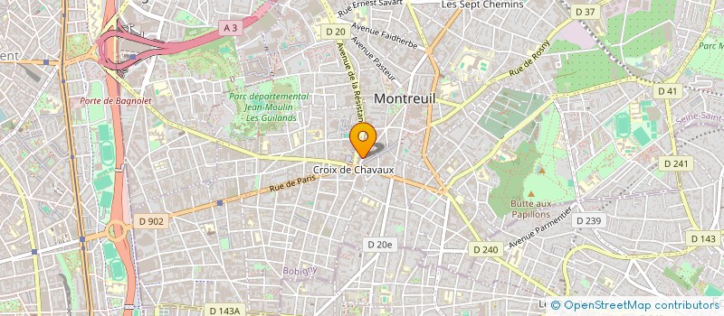 localisation de l'entreprise MADAME SOPHIE MERCIER à MONTREUIL