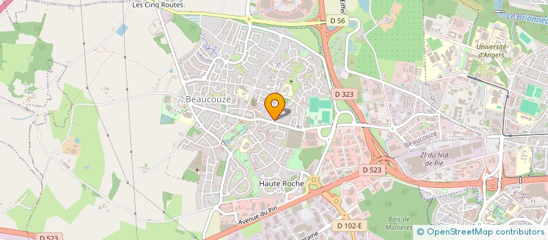 localisation de l'entreprise MADAME SOPHIE MICHELON à BEAUCOUZE