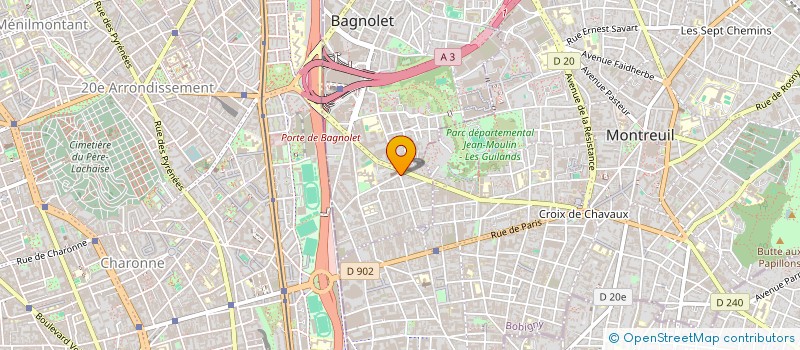 localisation de l'entreprise MADAME SOPHIE MOLLIER à BAGNOLET