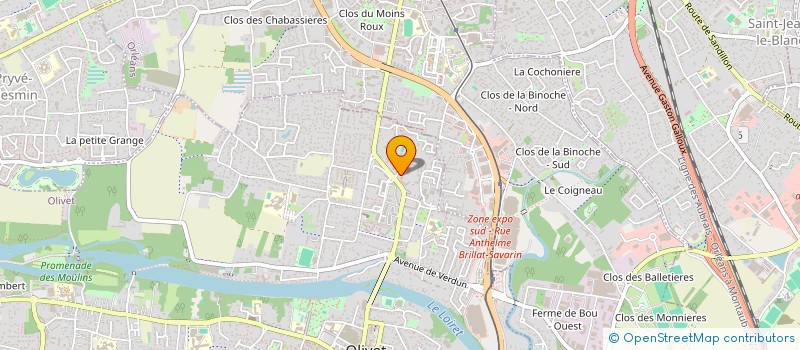 localisation de l'entreprise MADAME SOPHIE MONTIGNY  OLIVET
