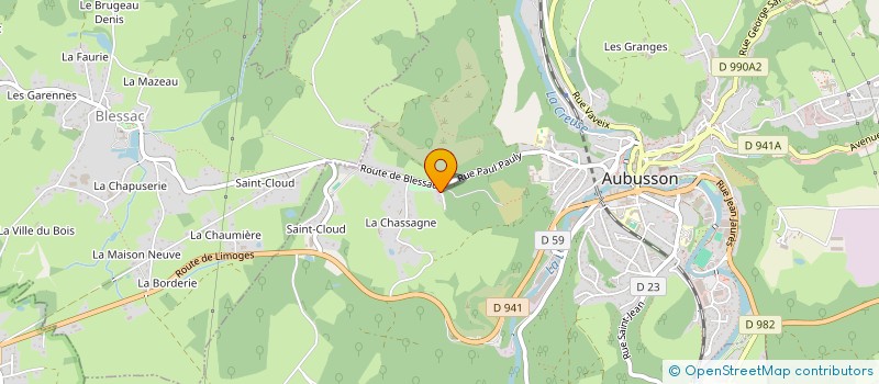 localisation de l'entreprise MADAME SOPHIE MORTEROL à AUBUSSON