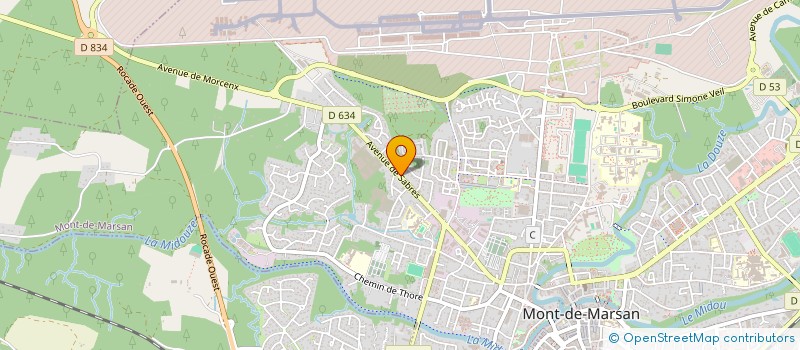 localisation de l'entreprise MADAME SOPHIE MOUTON  MONT-DE-MARSAN