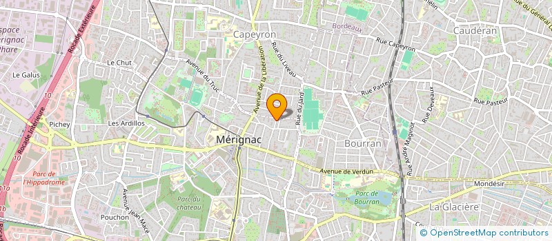 localisation de l'entreprise MADAME SOPHIE NEGREVERGNE  MERIGNAC