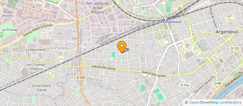 localisation de l'entreprise MADAME SOPHIE NGUEFACK  ARGENTEUIL