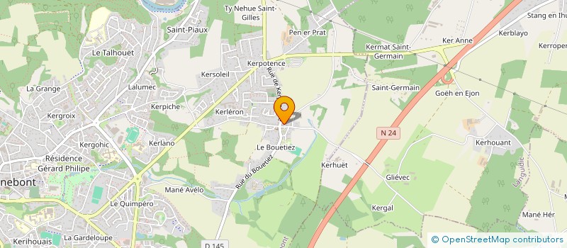 localisation de l'entreprise MADAME SOPHIE PERIGAULT  HENNEBONT