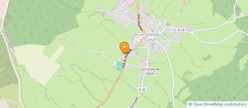 localisation de l'entreprise MADAME SOPHIE PETIT  VERCEL-VILLEDIEU-LE-CAMP