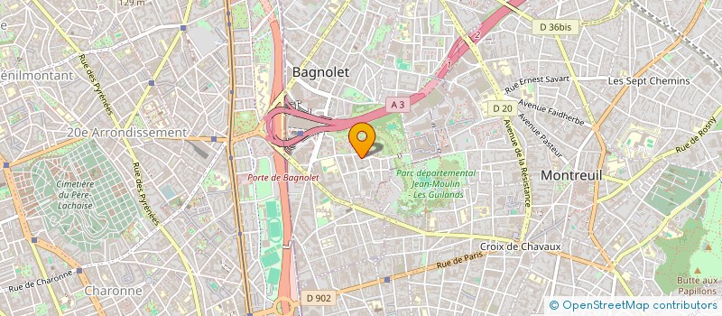 localisation de l'entreprise MADAME SOPHIE PIGERON à BAGNOLET
