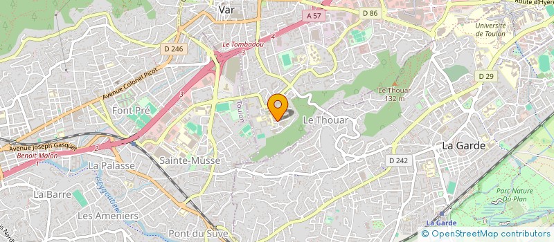 localisation de l'entreprise MADAME SOPHIE PONTIVY à LA VALETTE-DU-VAR