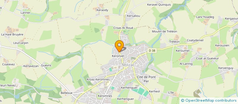 localisation de l'entreprise MADAME SOPHIE RODRIGUEZ  MILIZAC-GUIPRONVEL