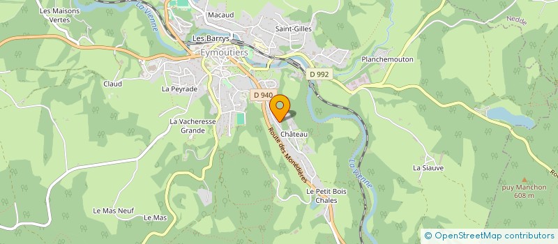 localisation de l'entreprise MADAME SOPHIE ROUSSEL  EYMOUTIERS