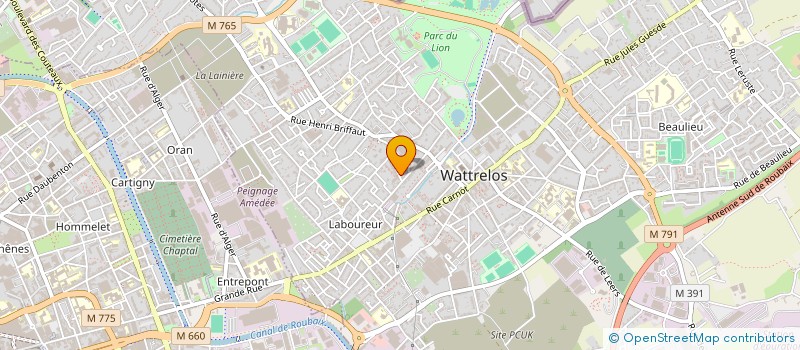 localisation de l'entreprise MADAME SOPHIE RUSQUART à WATTRELOS