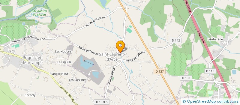 localisation de l'entreprise MADAME SOPHIE SARSIAT  SAINT-LAURENT-D'ARCE