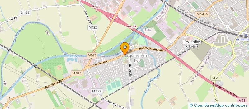 localisation de l'entreprise MADAME SOPHIE SYLVIE LEA DUQUESNE  ERQUINGHEM-LYS